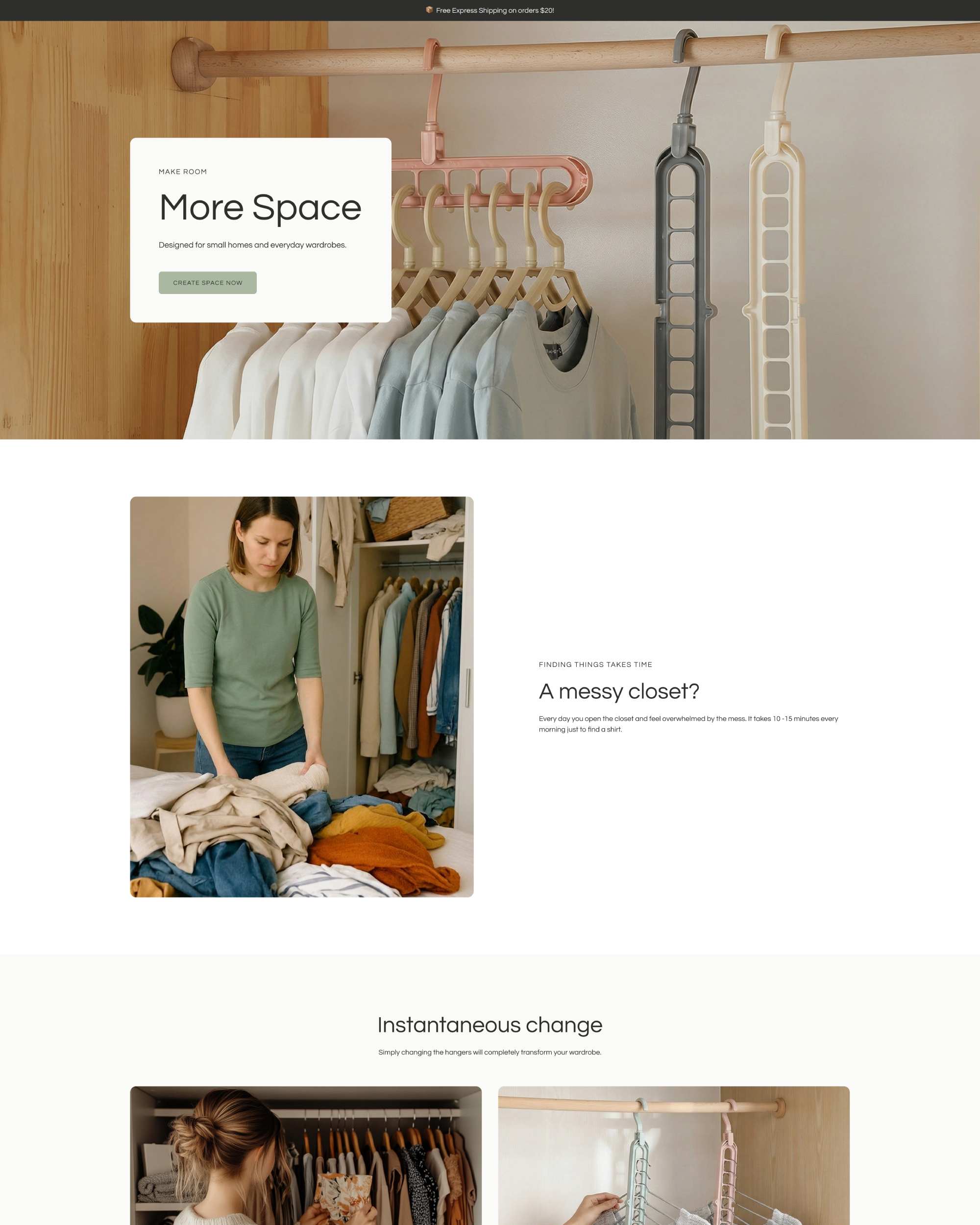 Claruva Landing page template for Shopify Home and Decor Store on Desktop view