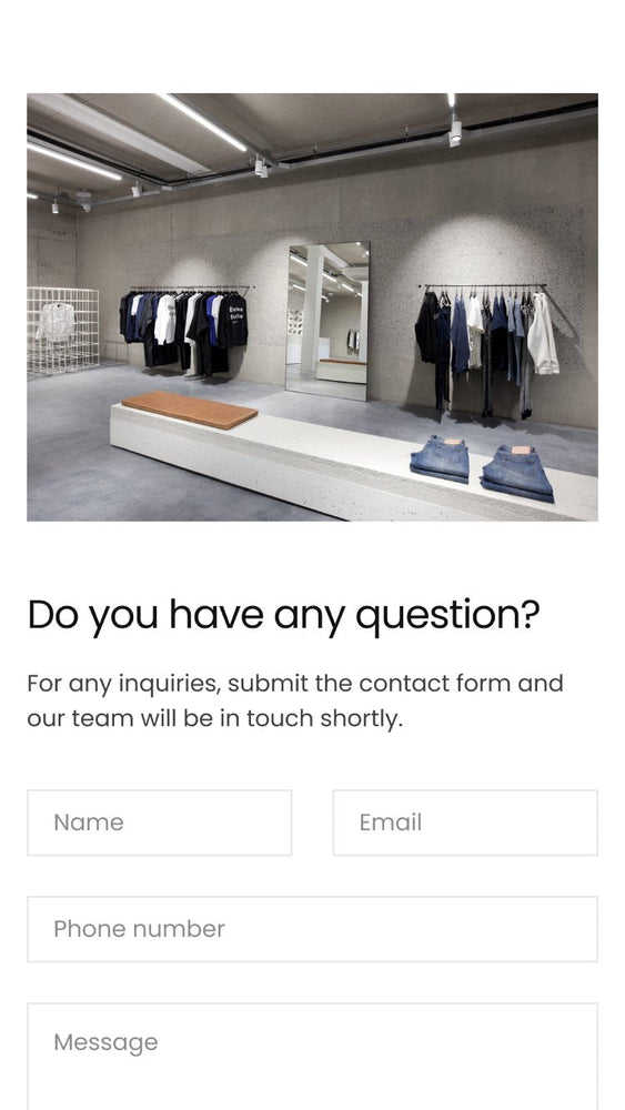 Essen - Clothing Contact Page Template for Shopify | Omnise