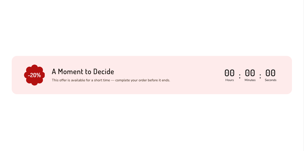 Decide Before Time Runs Out Section for Shopify | Omnise