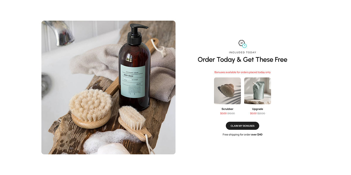 Boost incentive with free gifts Section for Shopify | Omnise