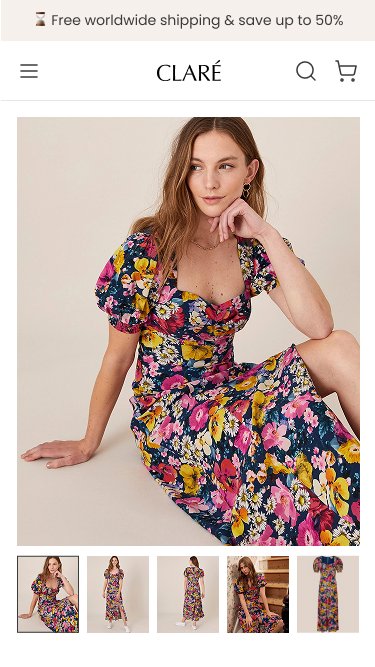 clare clothing product template mobile