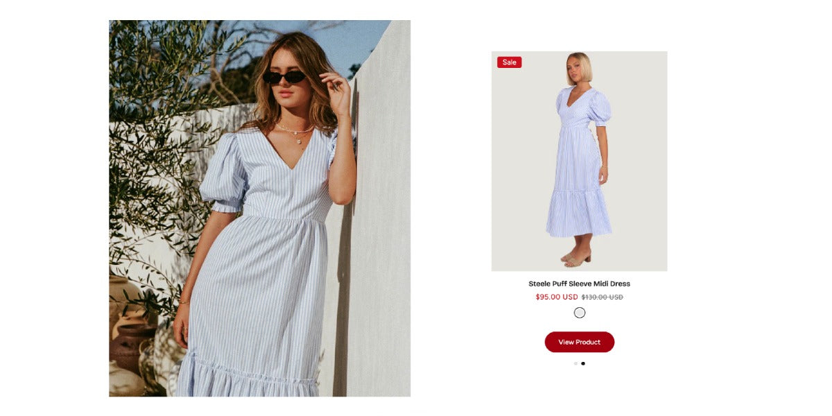 Bridge lookbook with commerce Section for Shopify | Omnise