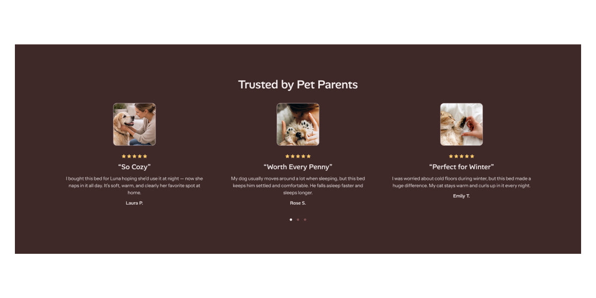 Deepen trust with pet storie Section for Shopify | Omnise