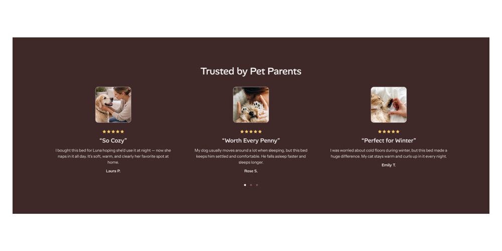 Deepen trust with pet storie Section for Shopify | Omnise