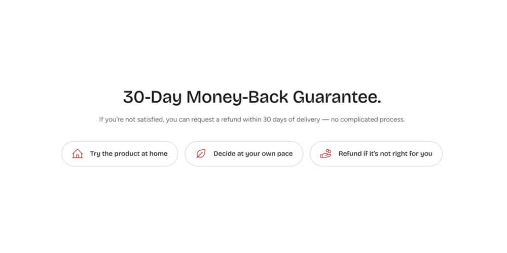 Try Risk Free Today Section for Shopify | Omnise