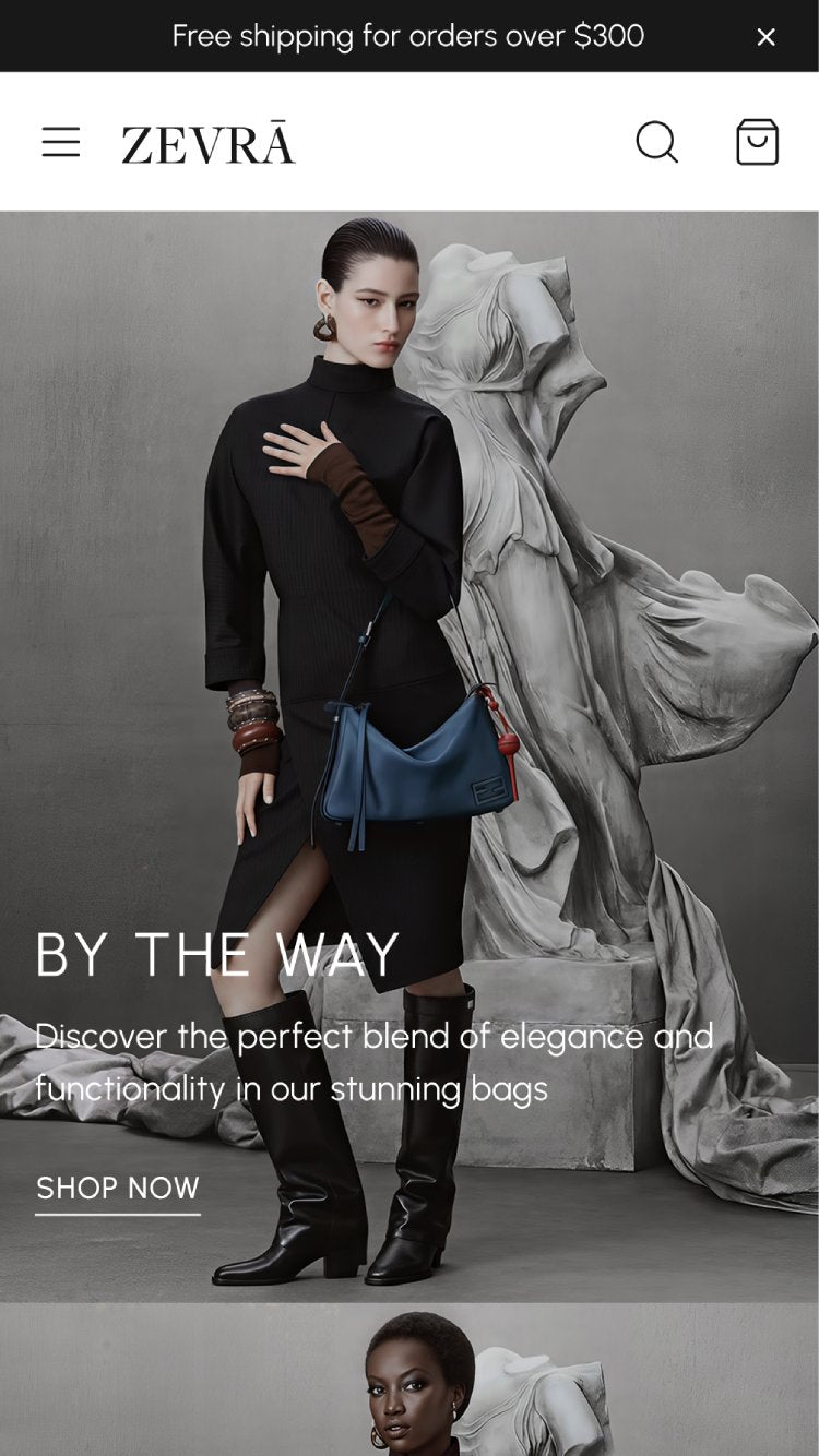 Image for Zevra bags homepage template mobile