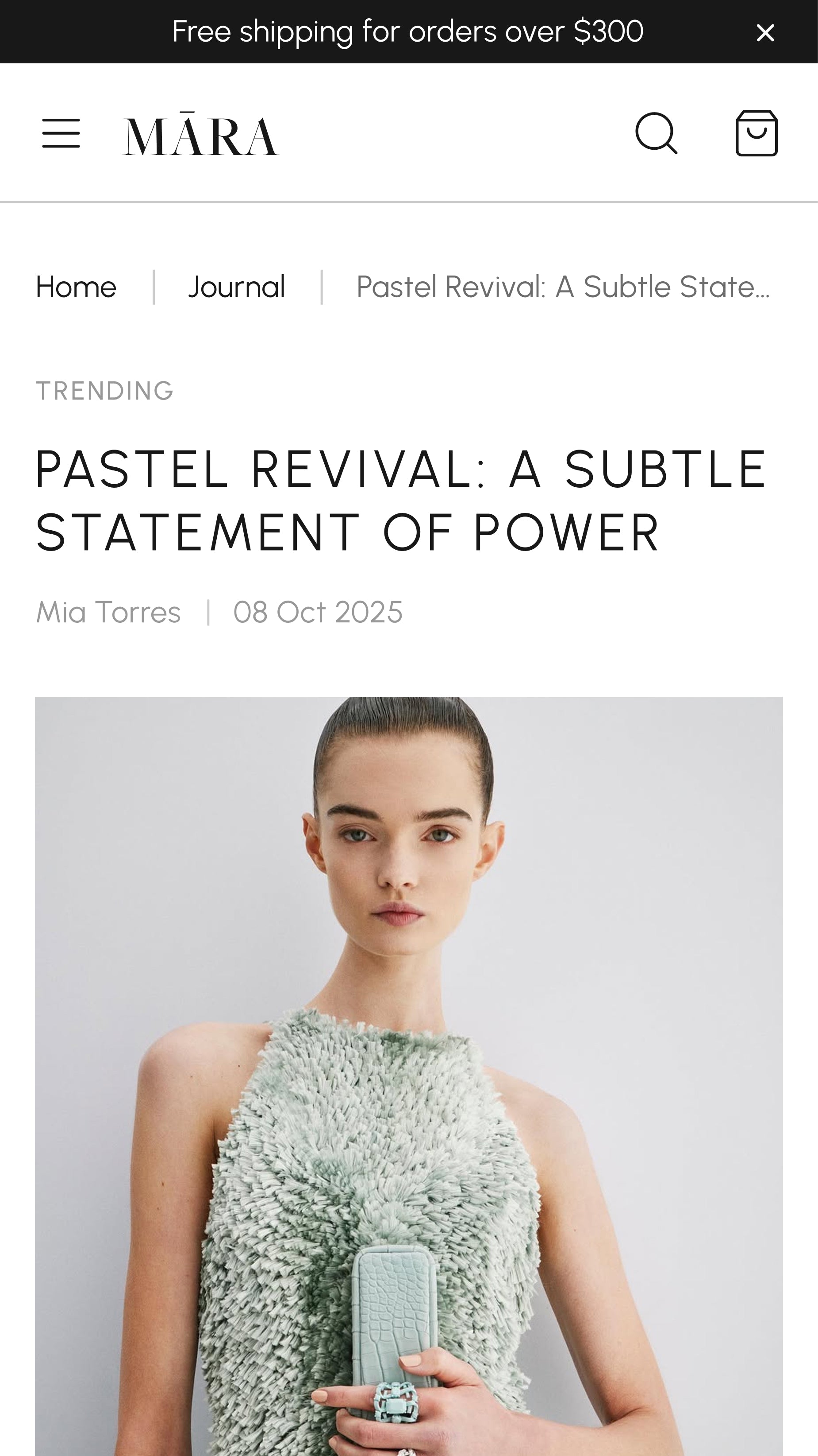 Mara - Bags Blog Post Page Template for Shopify | Omnise