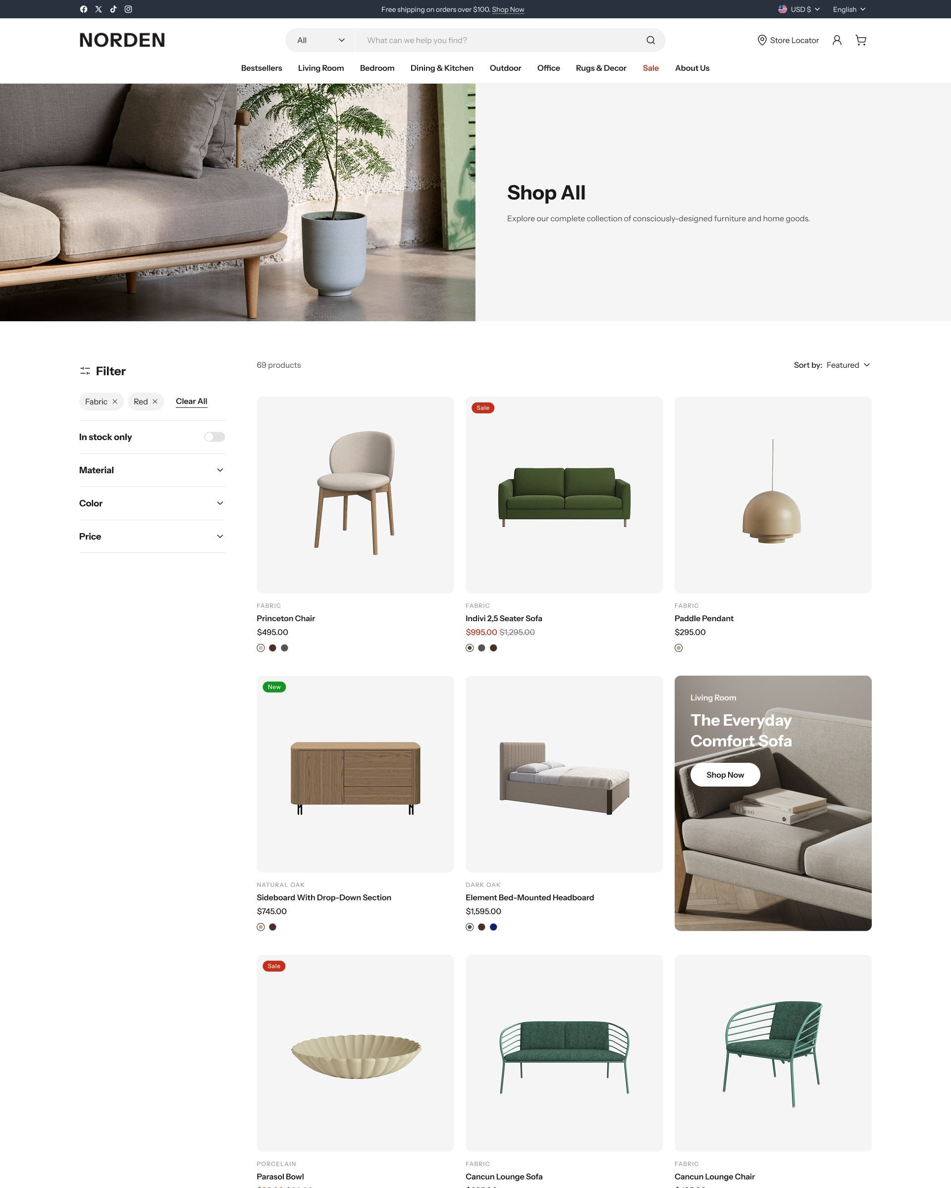 Norden - Home & Decor Collection Page Template for Shopify | Omnise