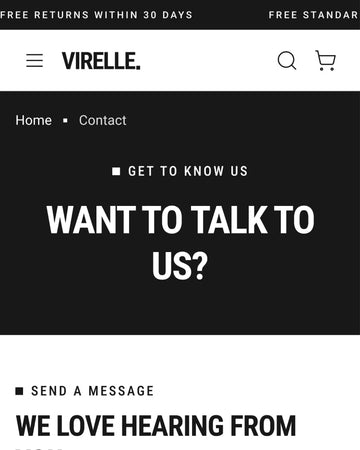 Virelle - Clothing Contact Page Template for Shopify | Omnise