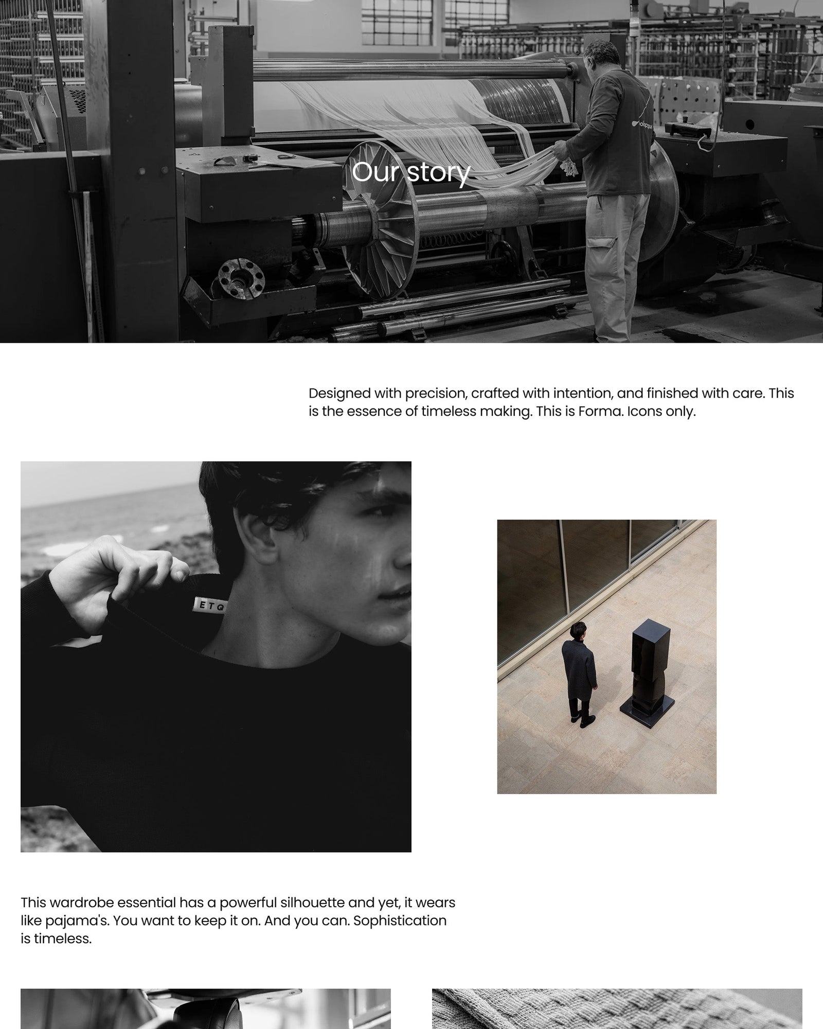 Essen - Clothing About Page Template for Shopify | Omnise