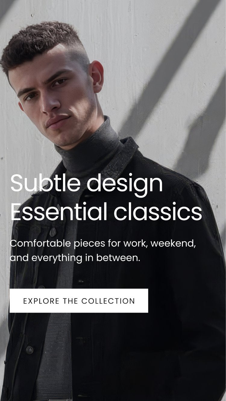 Essen Clothing Homepage template mobile layout