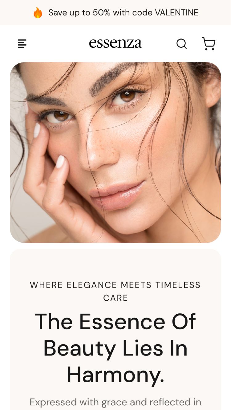 Essenza - Beauty Homepage Template for Shopify | Omnise