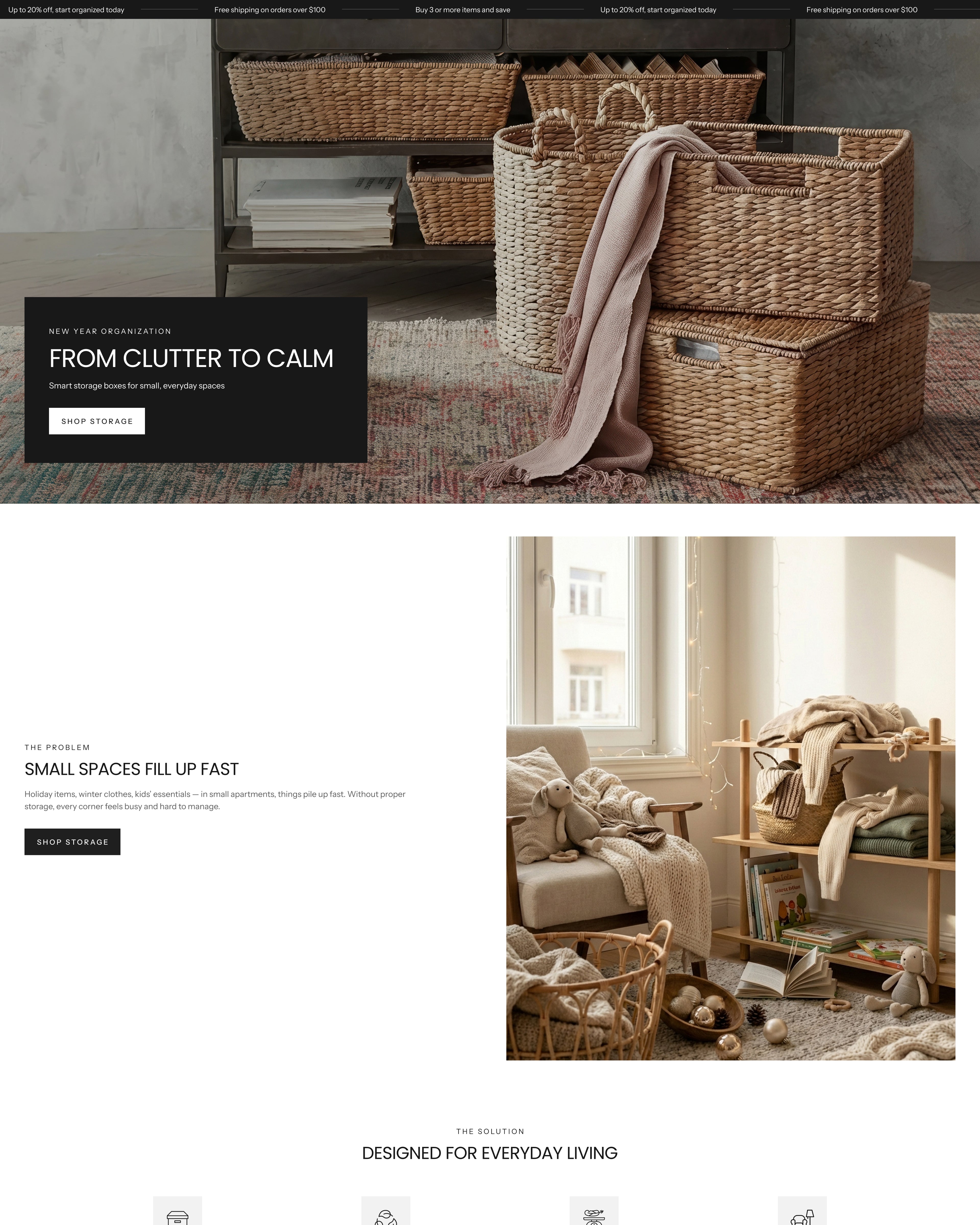 Folden Landing Page Template for Shopify Home and Decor Strore on desktop view
