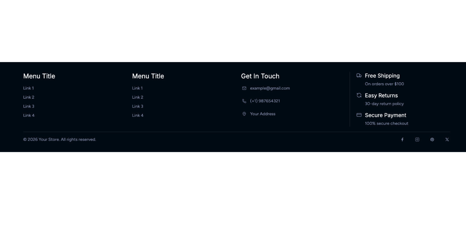 Anchor trust at page end Section for Shopify | Omnise