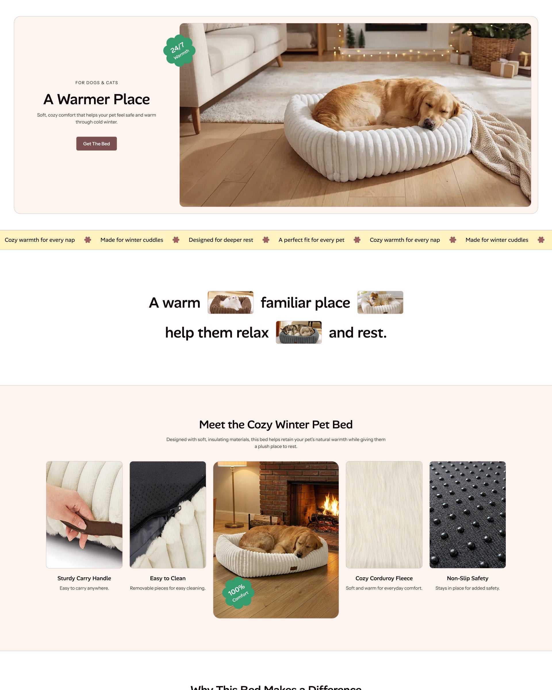Nuzzle Pets Landing Page template for Shopify store