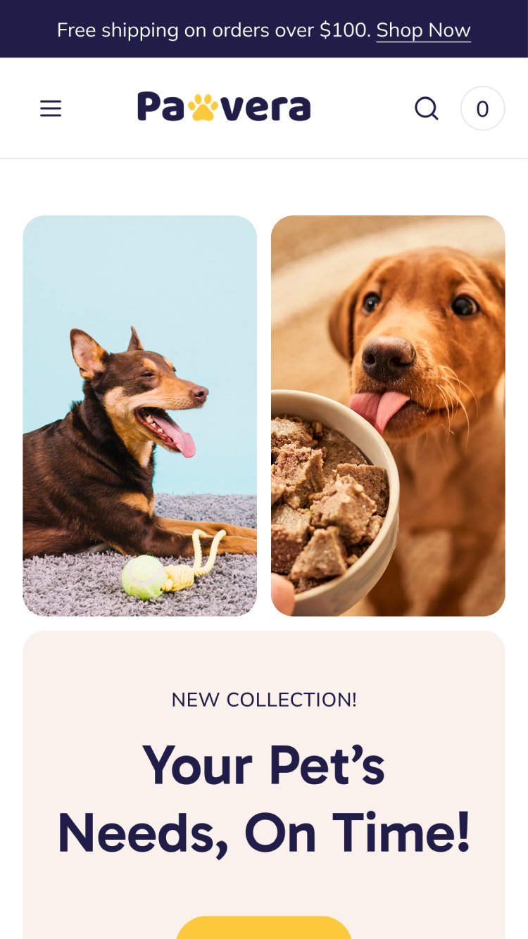 Pawvera - Pets Homepage Template for Shopify | Omnise