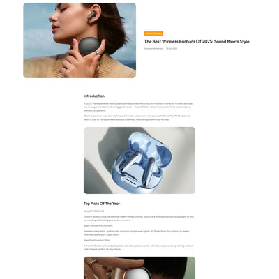 (Template) - Torvex - Electronics Blog Post Page Template for Shopify | BeAe