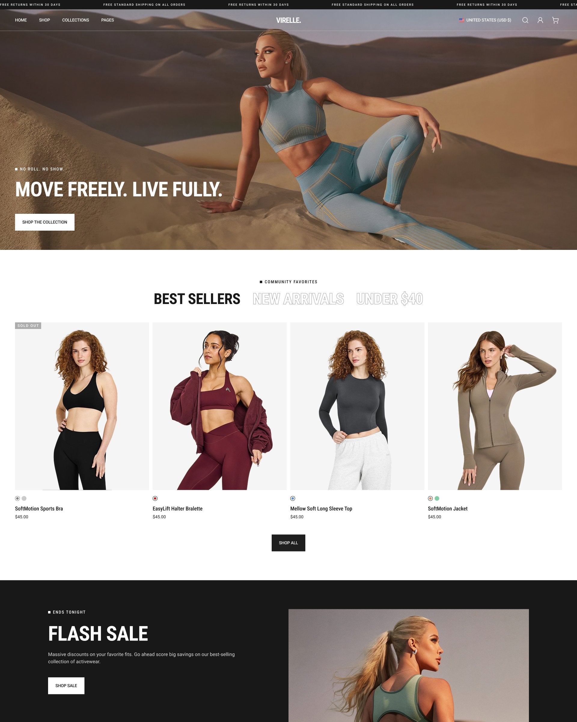 Virelle - Clothing Homepage Template for Shopify | Omnise
