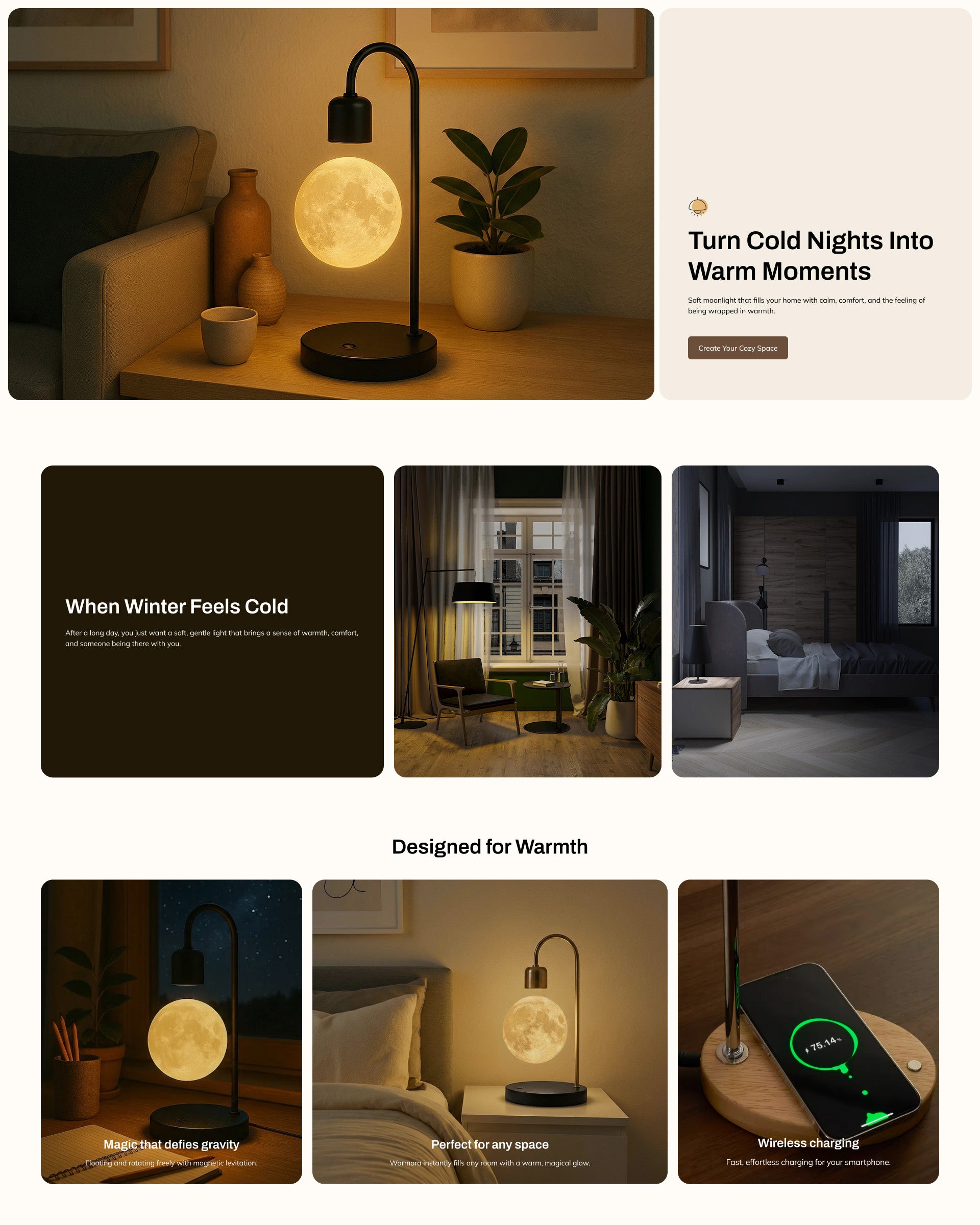 Warmora Home & Decor Landing Page for Shopify