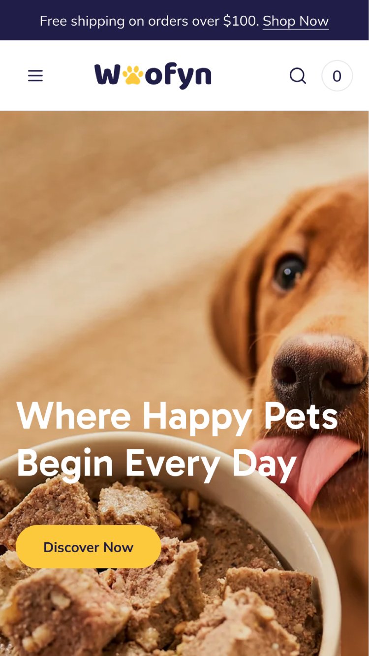 Wofyn - Pets Homepage Template for Shopify | Omnise