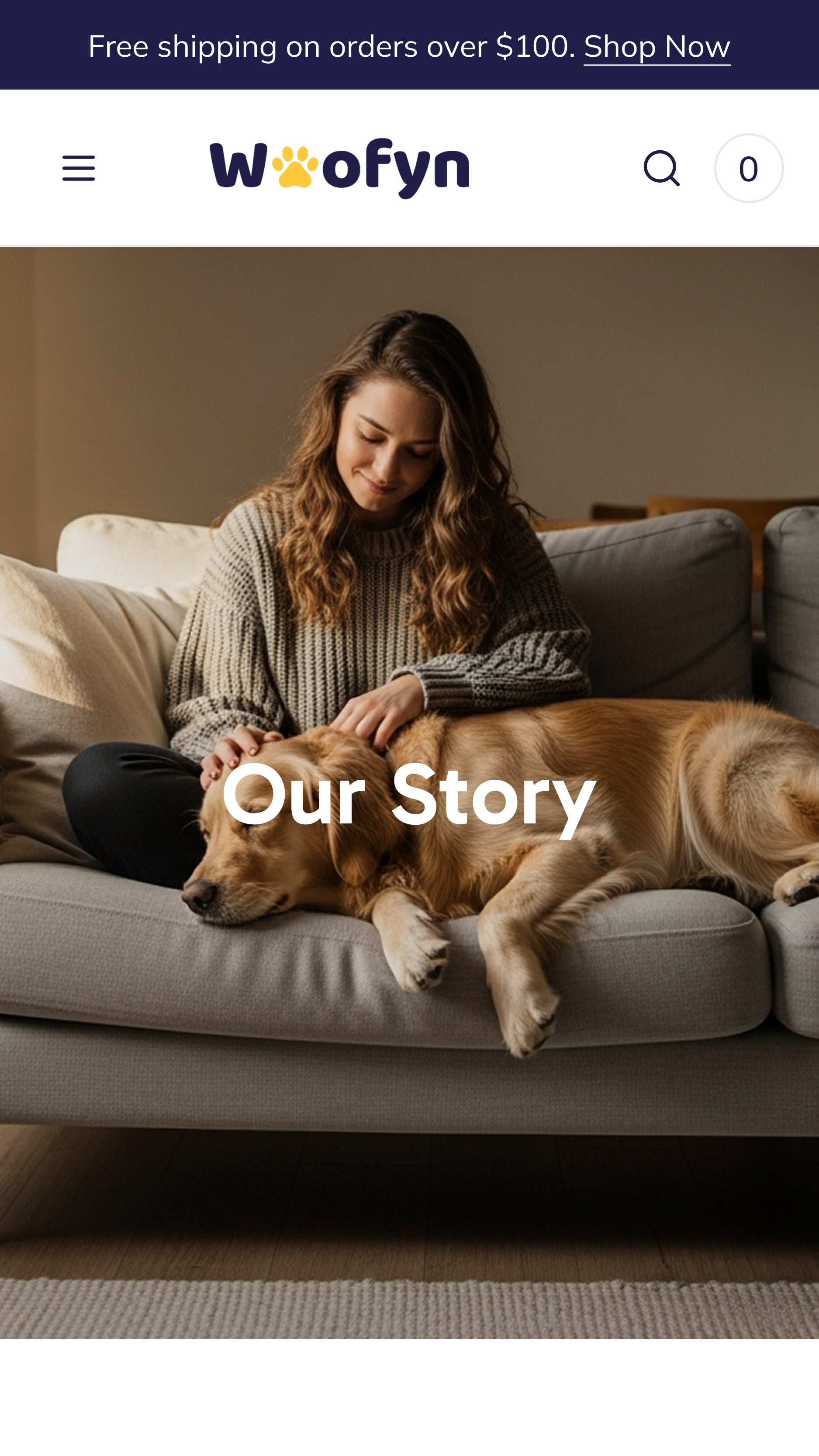 Wofyn - Pets About Page Template for Shopify | Omnise